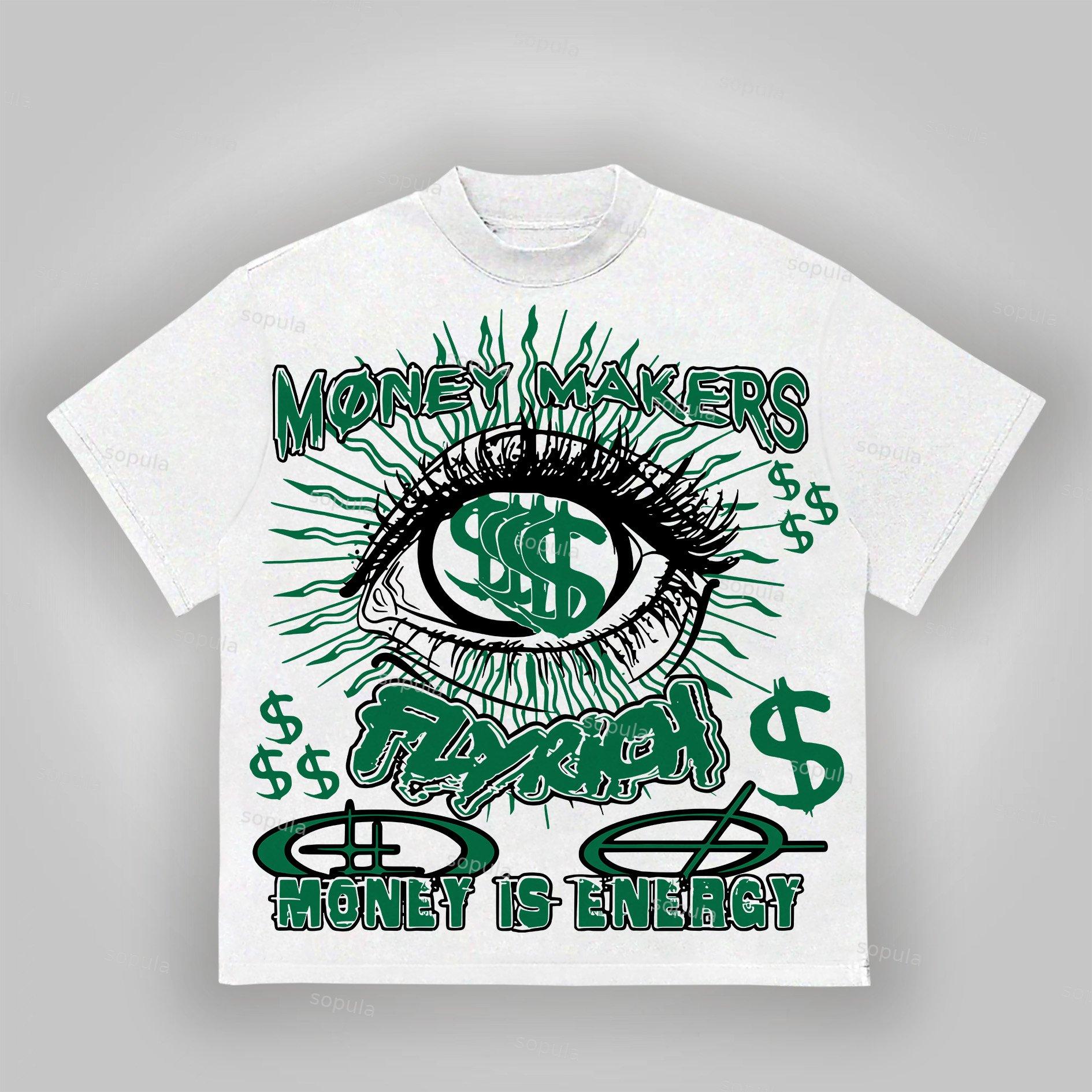 Money Makers Graphics Fly Rich Printed Casual T-Shirt Product Image