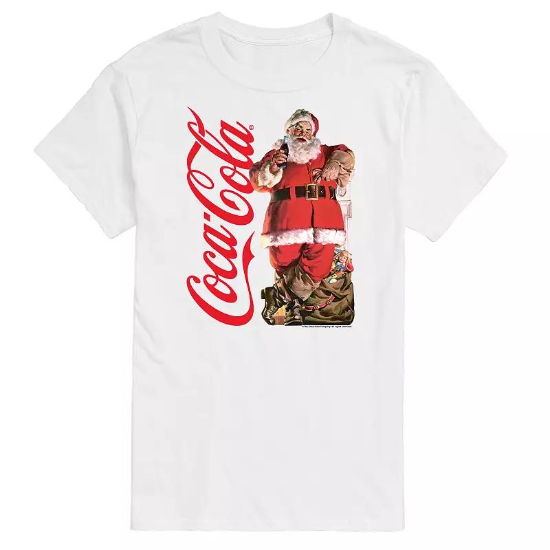 Big & Tall Coca-Cola Vintage Santa Graphic Tee, Men's,  Product Image