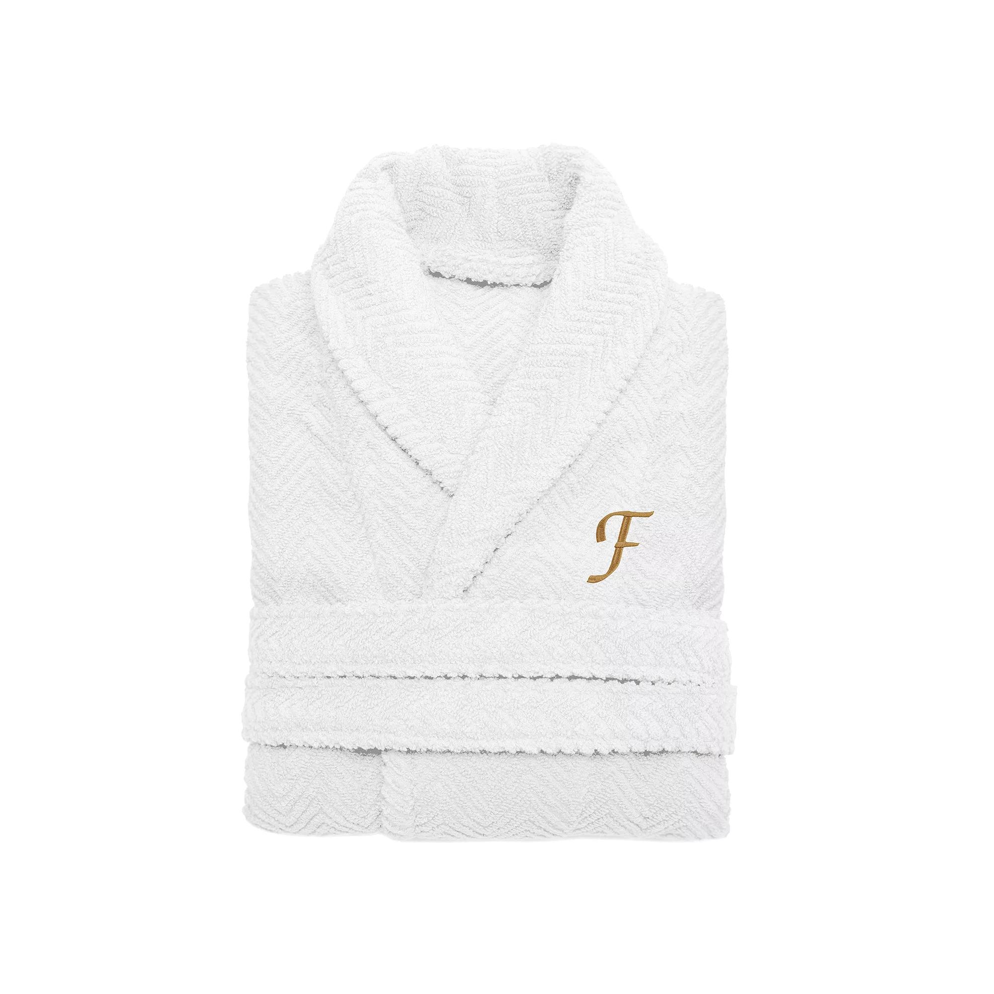 Linum Home Textiles Turkish Cotton Personalized Herringbone Weave Bathrobe, Adult Unisex,  Product Image