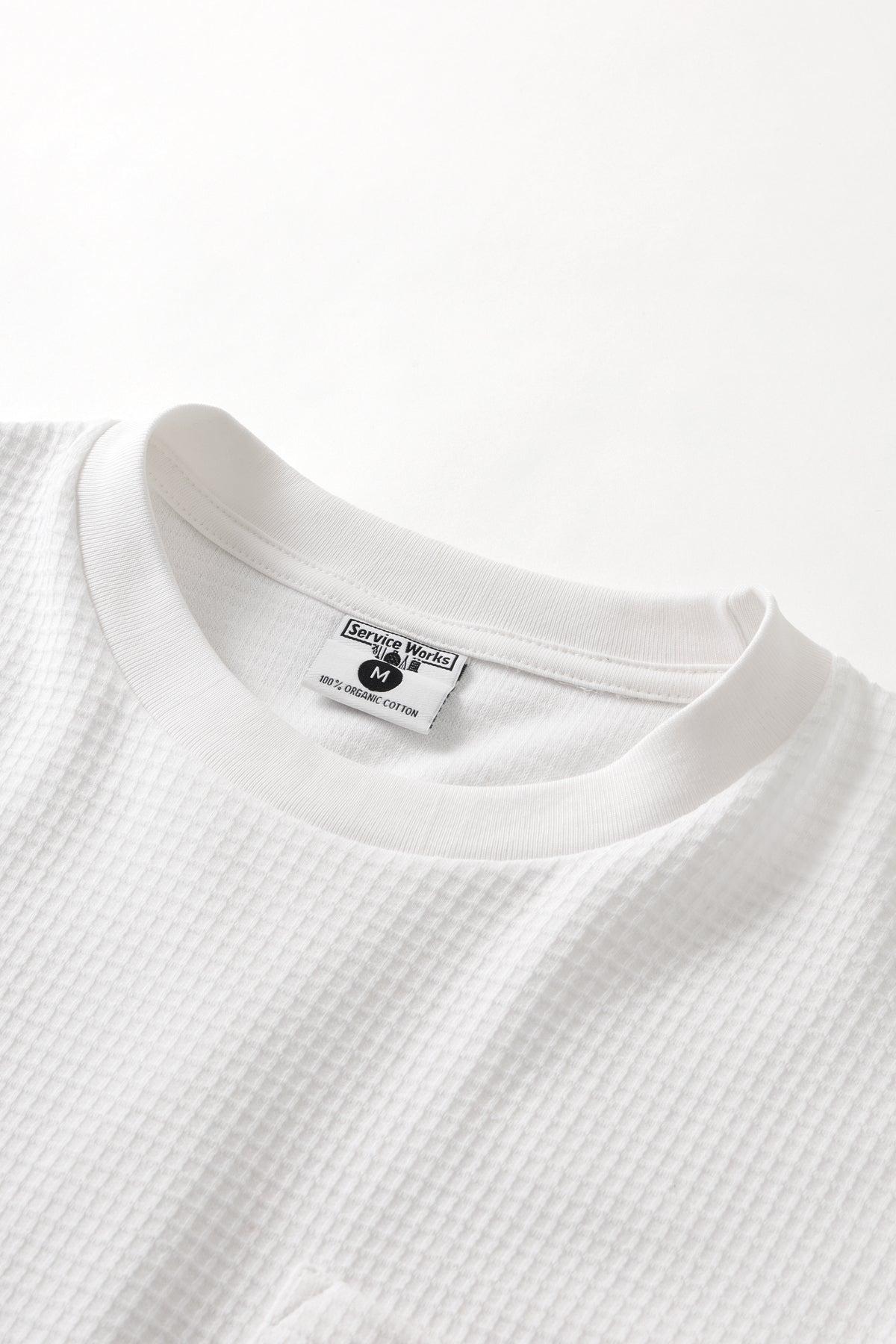 Waffle Pocket Tee - White Product Image