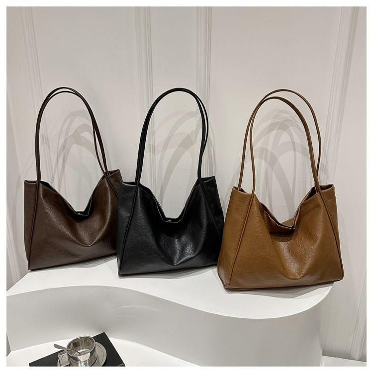 Faux Leather Tote Bag Product Image