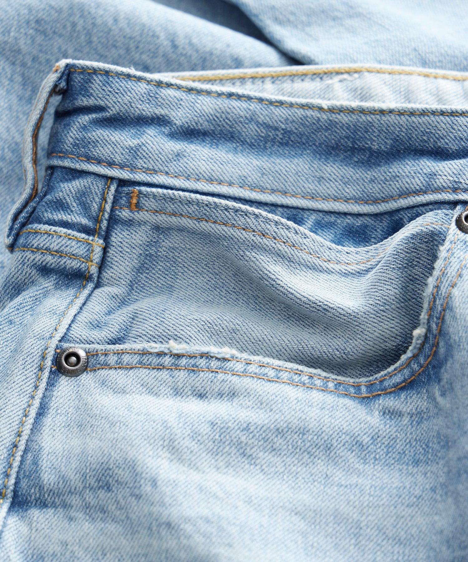 Slim Japanese Selvedge Stretch Jean in Light Indigo Product Image