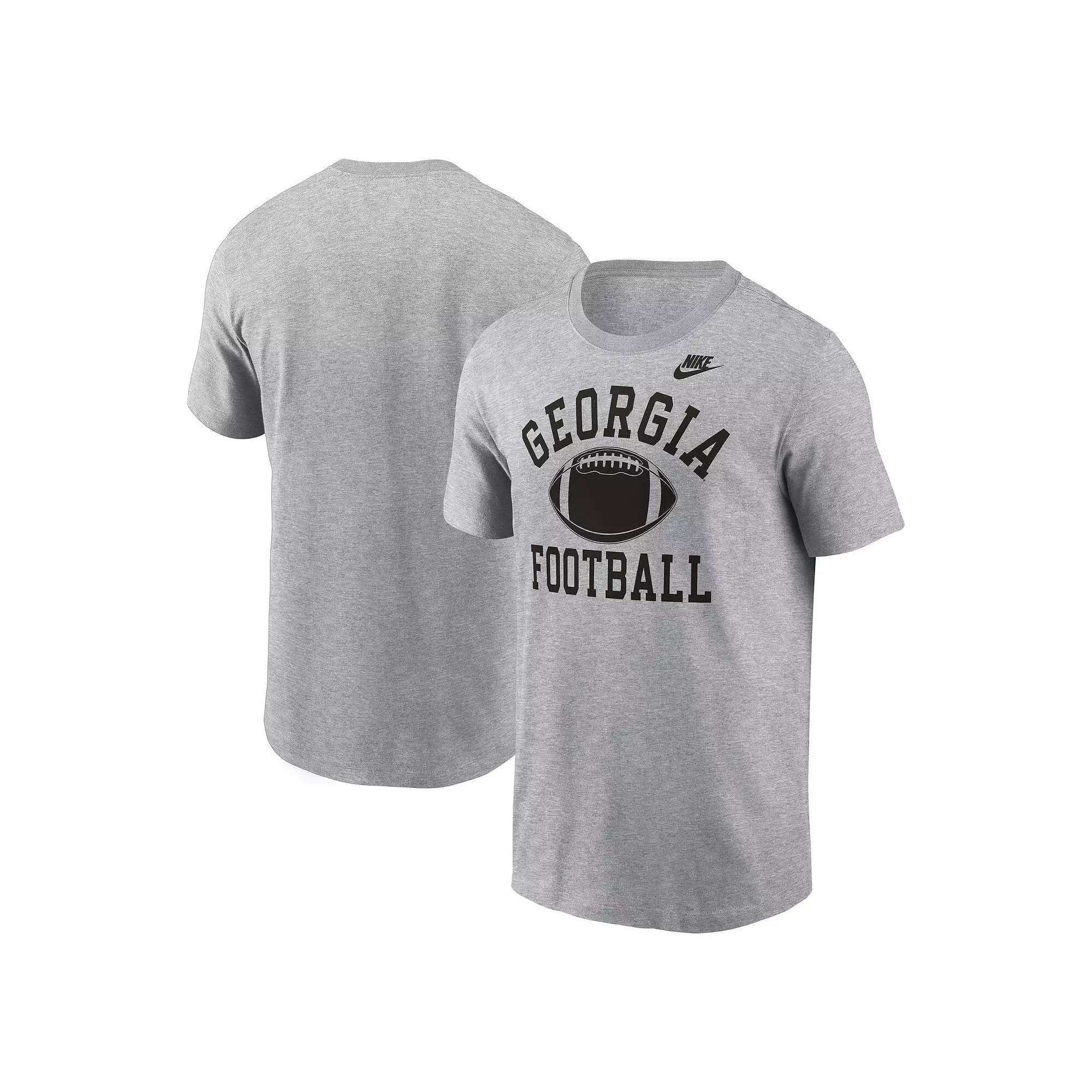 Men's Nike Heather Gray Georgia Bulldogs Legacy Football Icon T-Shirt,  Product Image