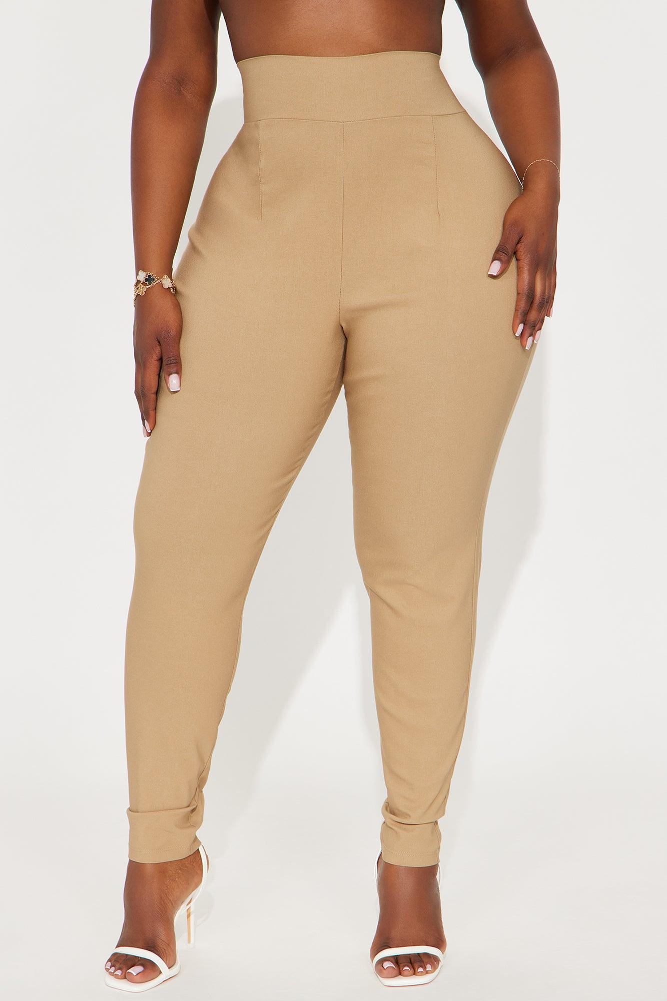 Venetian High Rise Pants - Taupe Female Product Image
