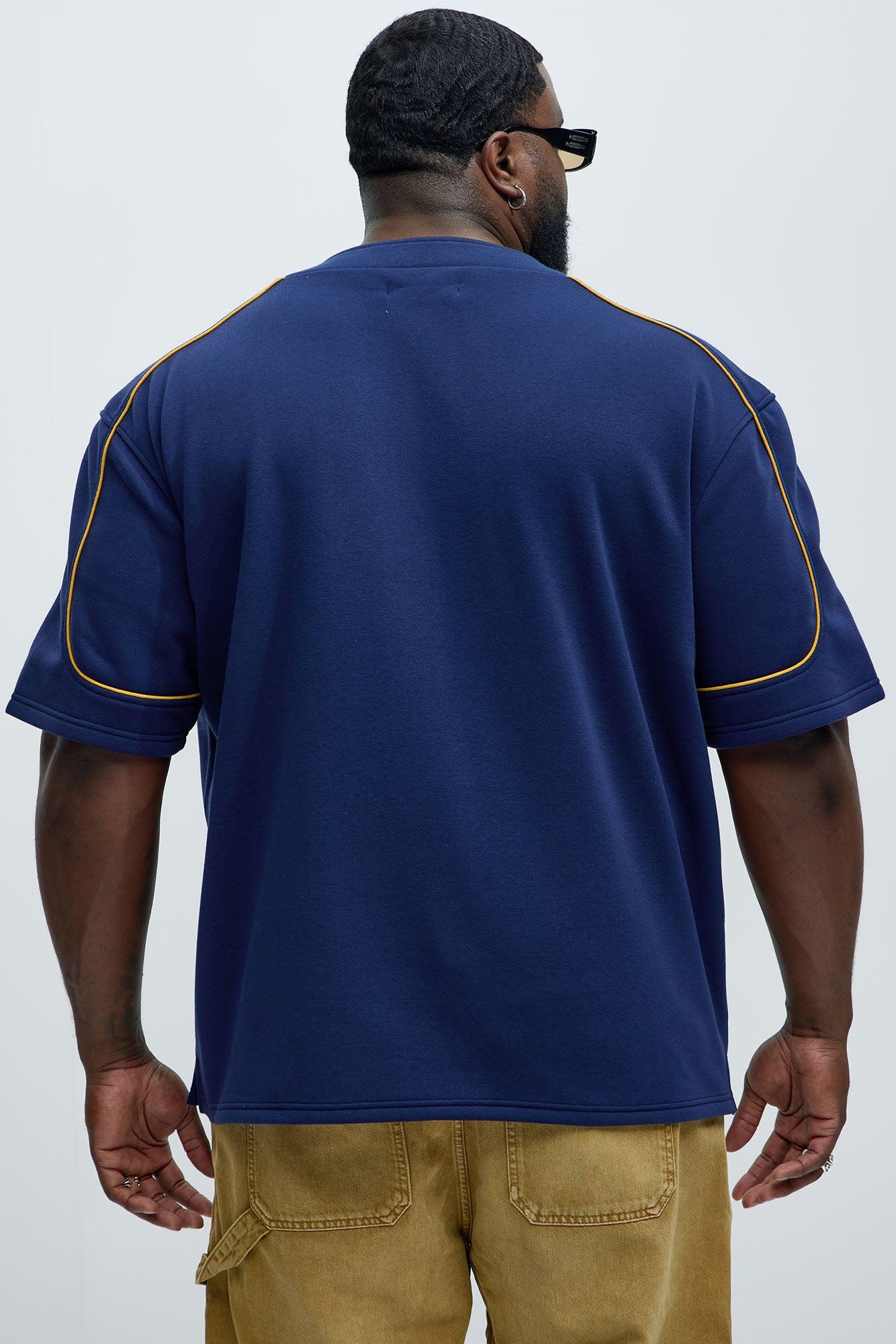 Authentic Short Sleeve Henley - Navy Product Image
