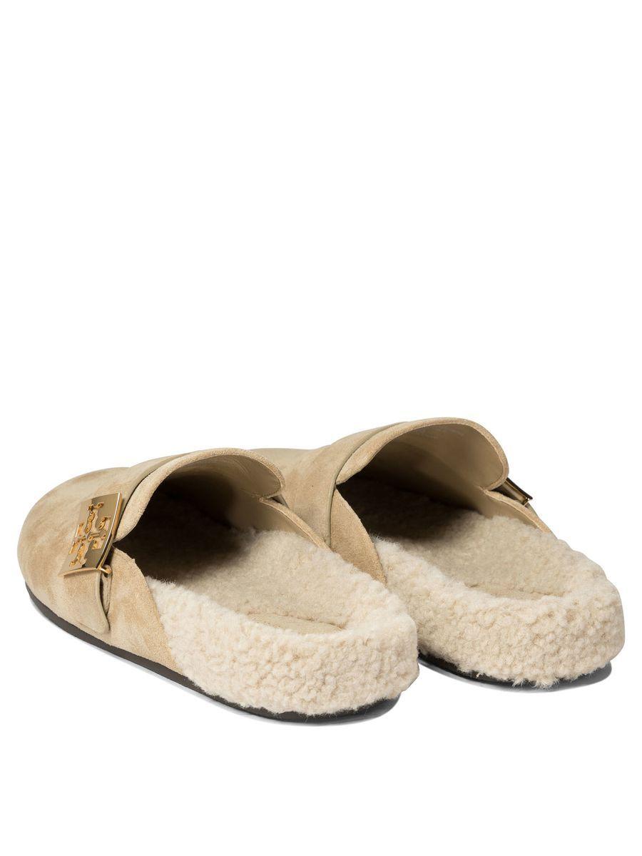 TORY BURCH Mules Mellow In Shearling Color Taupe In Brown Product Image