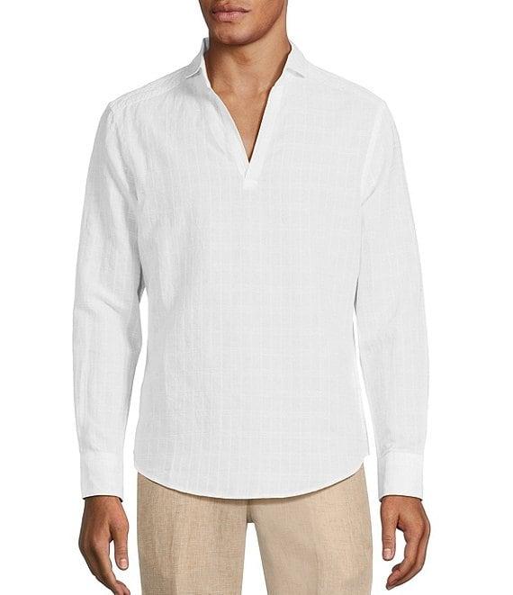 Murano Baird McNutt Linen Blend Classic Fit Long Sleeve Woven Shirt Product Image
