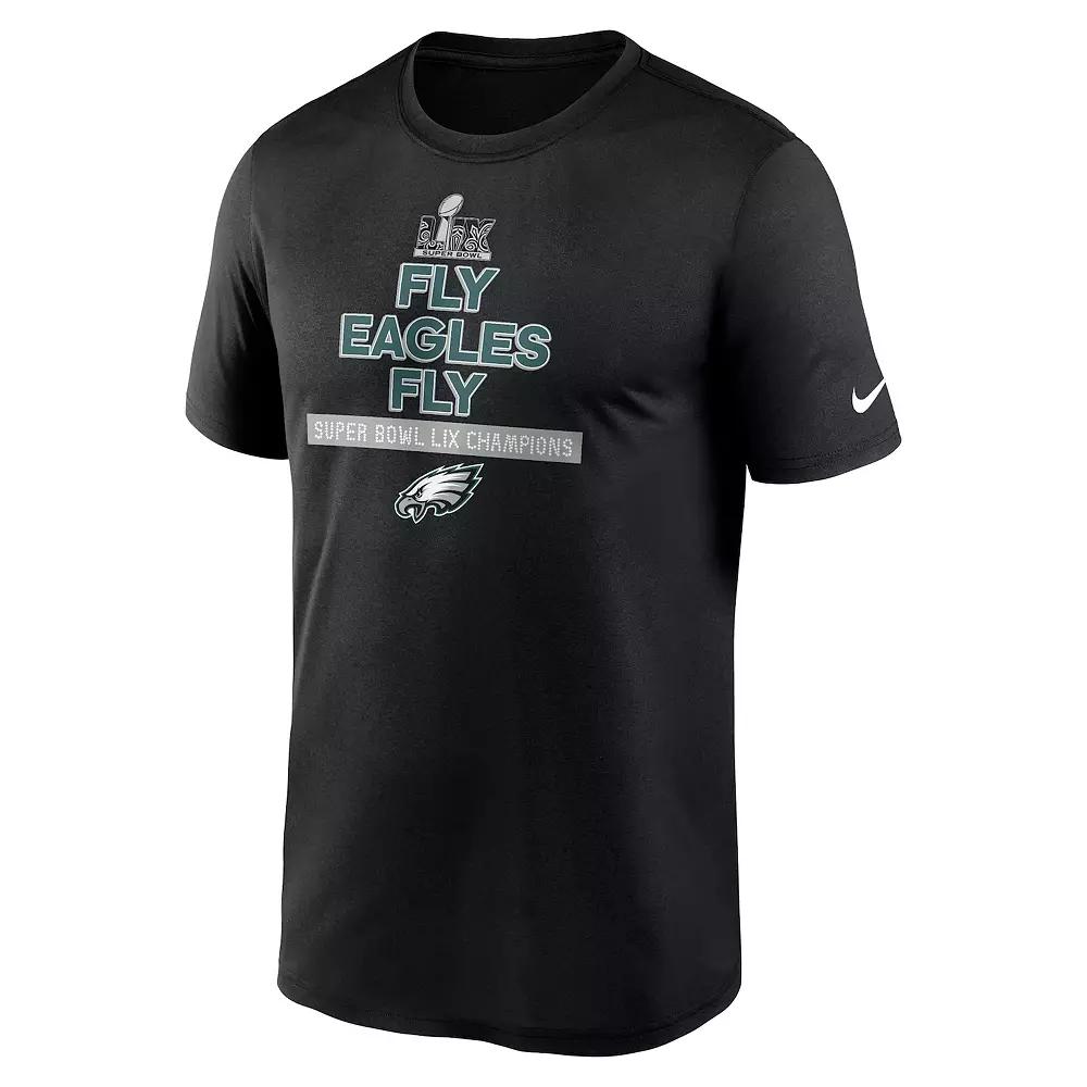 Men's Nike Philadelphia Eagles Super Bowl LIX Champions Fly Eagles Fly Tee, Size: XXL, Black Product Image