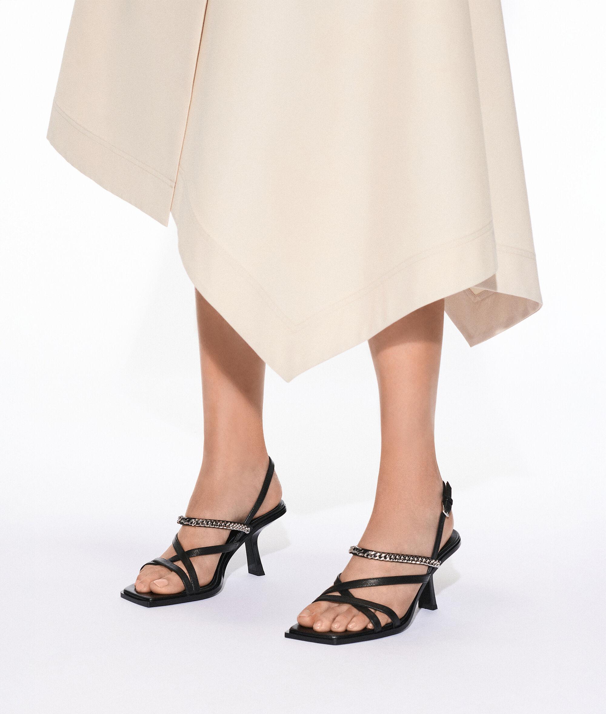 KARMEL SIGNIA CHAIN STRAP HEELED SANDALS Product Image