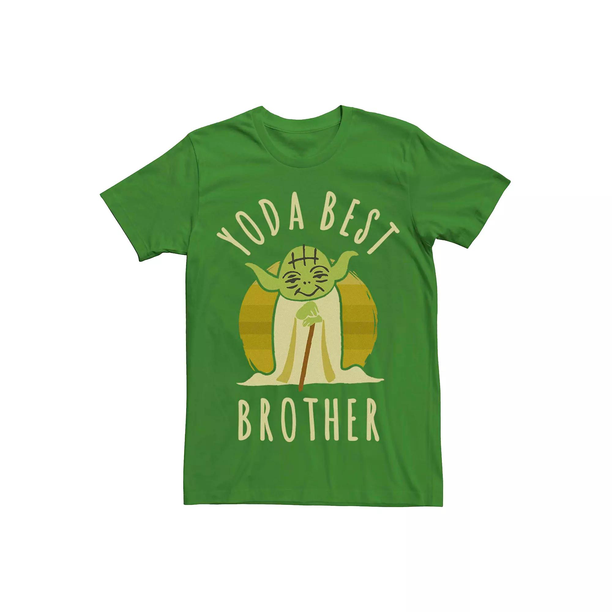 Men's Star Wars Yoda Best Brother Doodle Graphic Tee,  Product Image