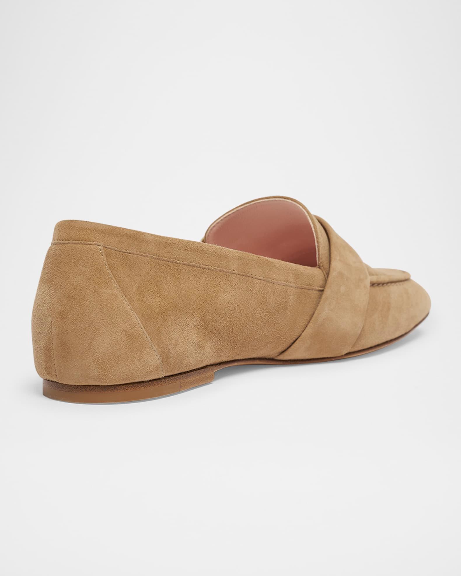 Suede Metal Buckle Loafers Product Image