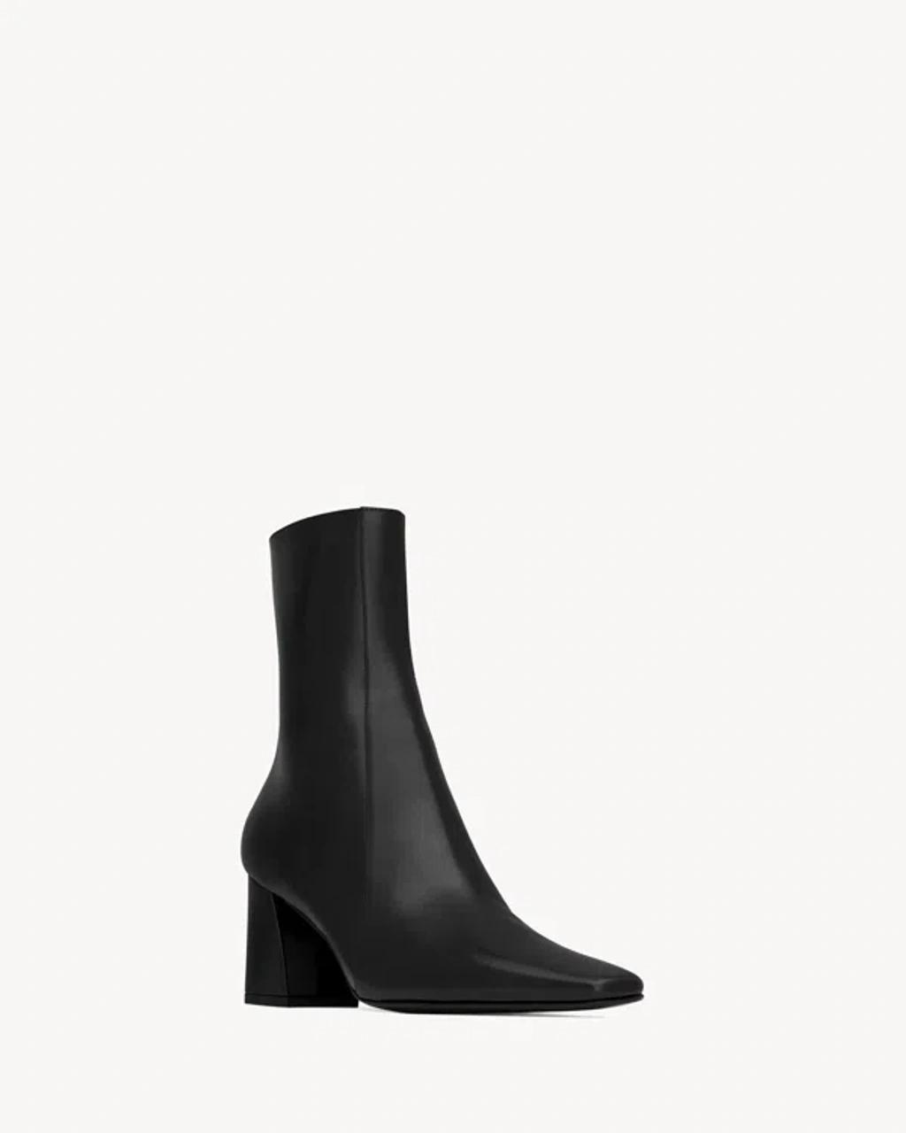 SAINT LAURENT Rainer 75 Patent Leather Ankle Boots In Black Product Image