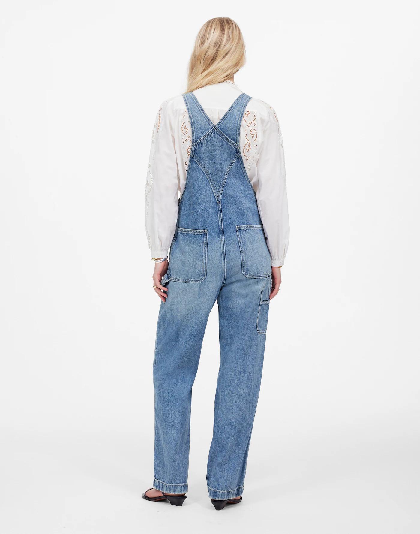 Denim Relaxed Carpenter Overalls in Lewisberg Wash Product Image