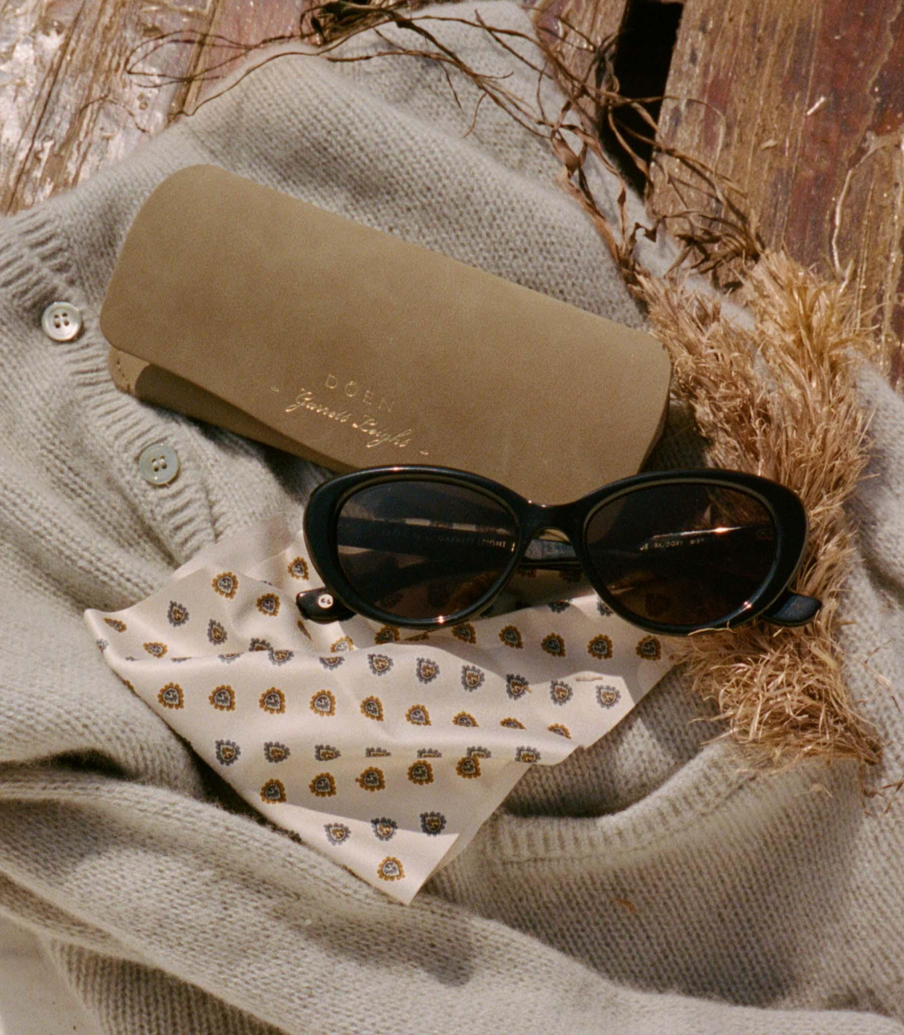 DÔEN BY GARRETT LEIGHT INGÉNUE SUNGLASSES -- BLACK Product Image