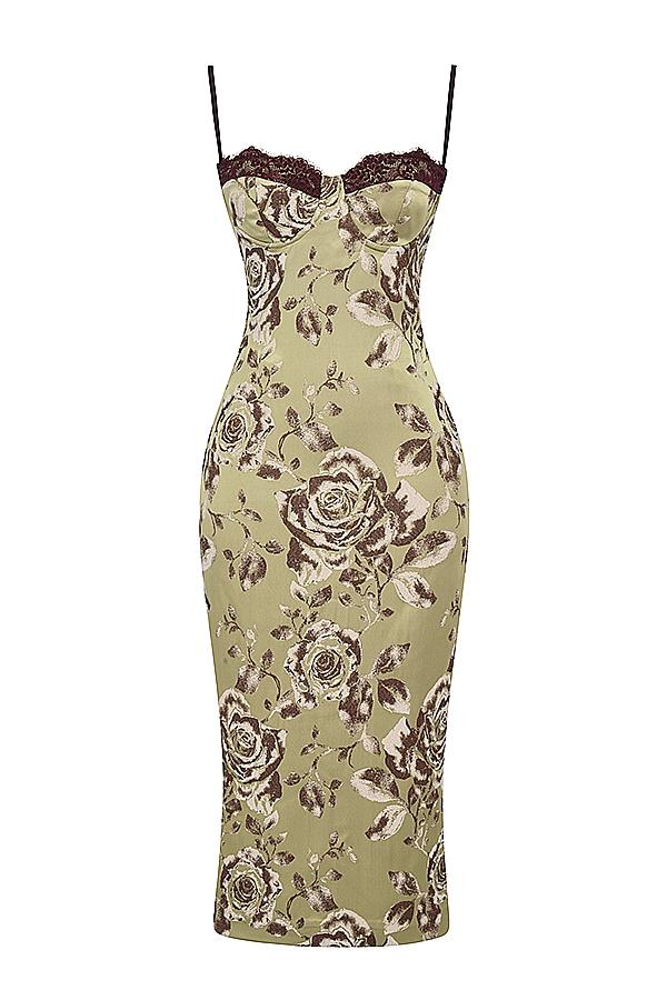 Cassia  floral print midi dress Product Image