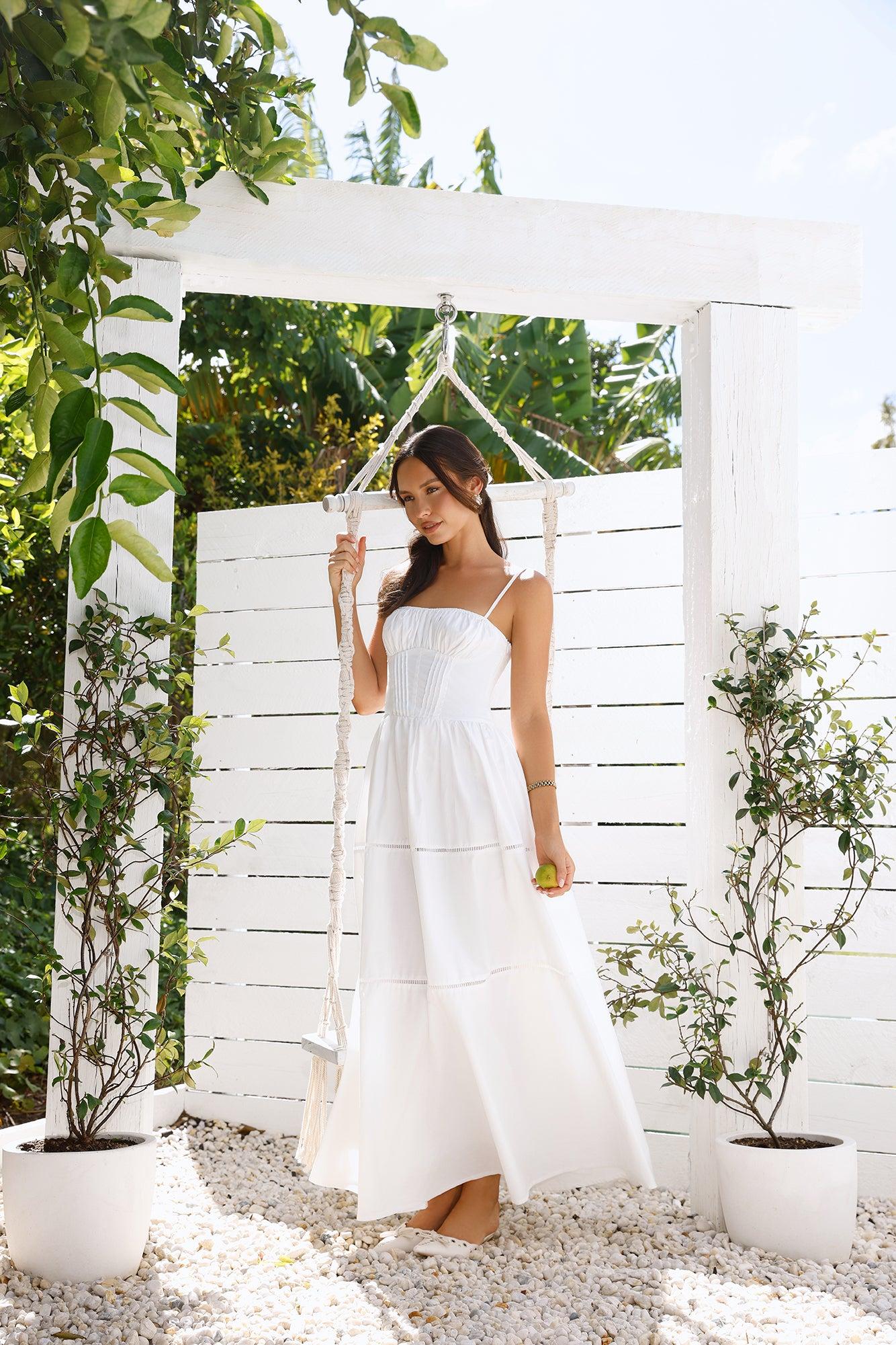 Chic At Sunset Maxi Dress White Product Image