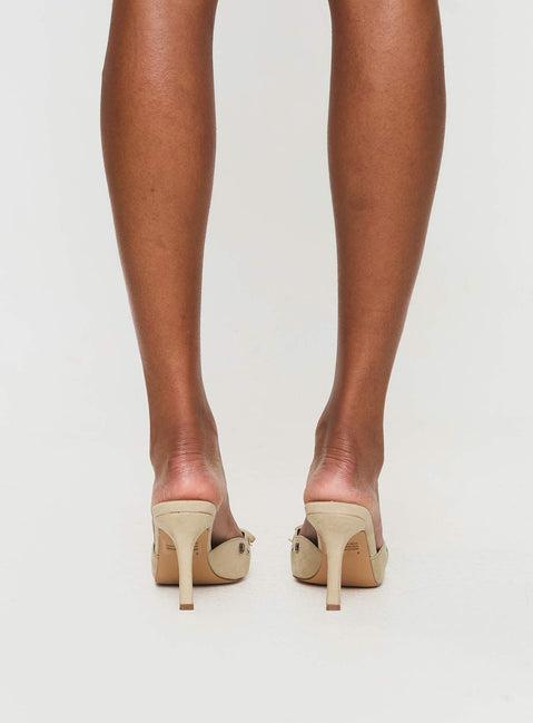 Charisma Pointed Toe Heels Taupe Product Image