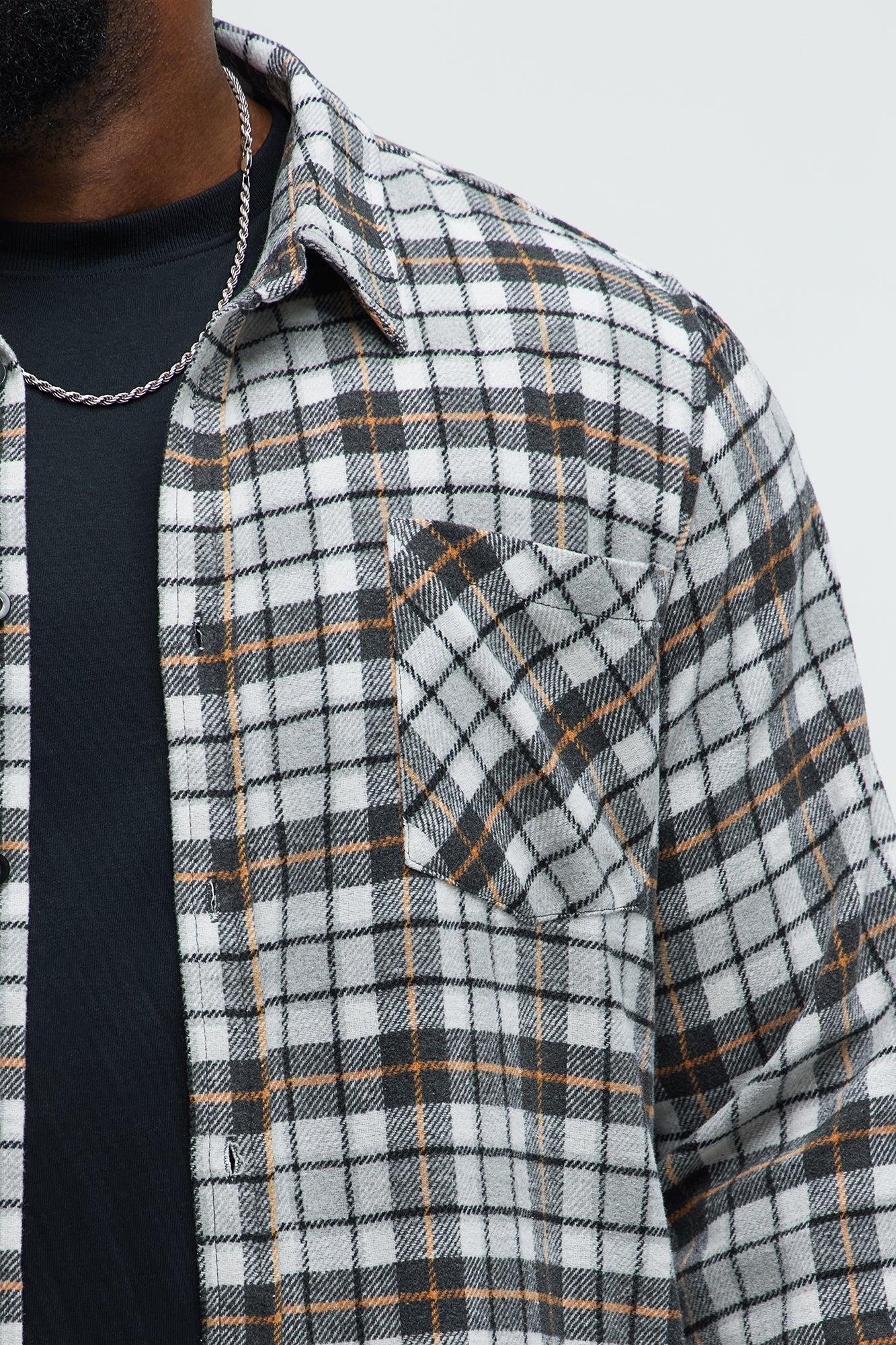 Gas Plaid Classic Flannel - Grey/combo Product Image
