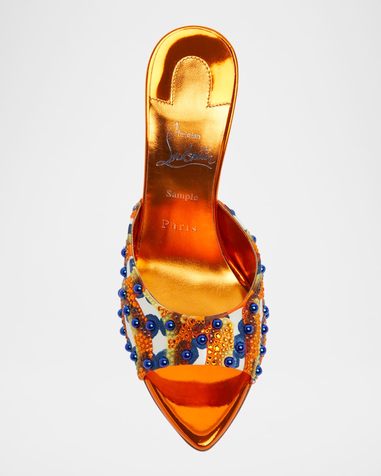 Miss Z Beaded Red Sole Mule Sandals Product Image