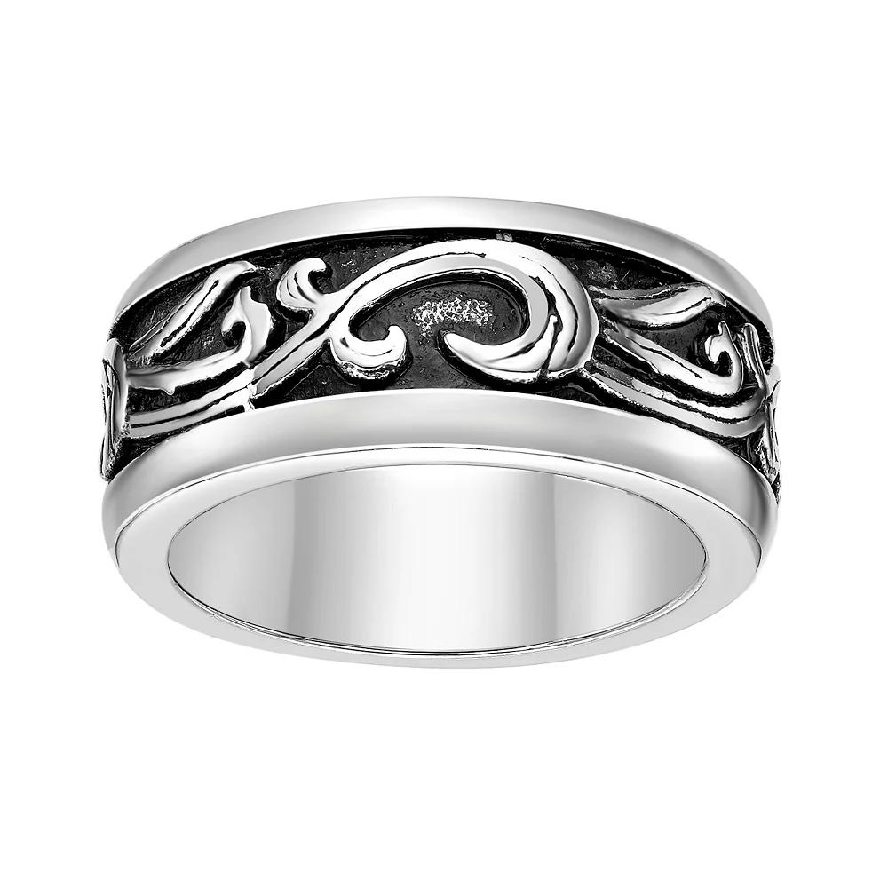 Men's LYNX Stainless Steel Band Ring, Size: 9, Two Tone Product Image