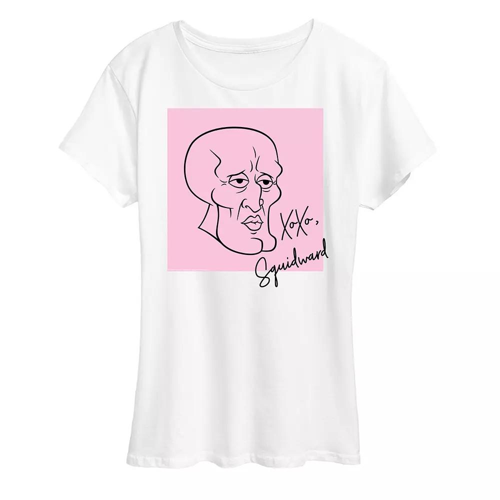Women's Spongebob Squarepants XOXO Squidward Graphic Tee,  Product Image
