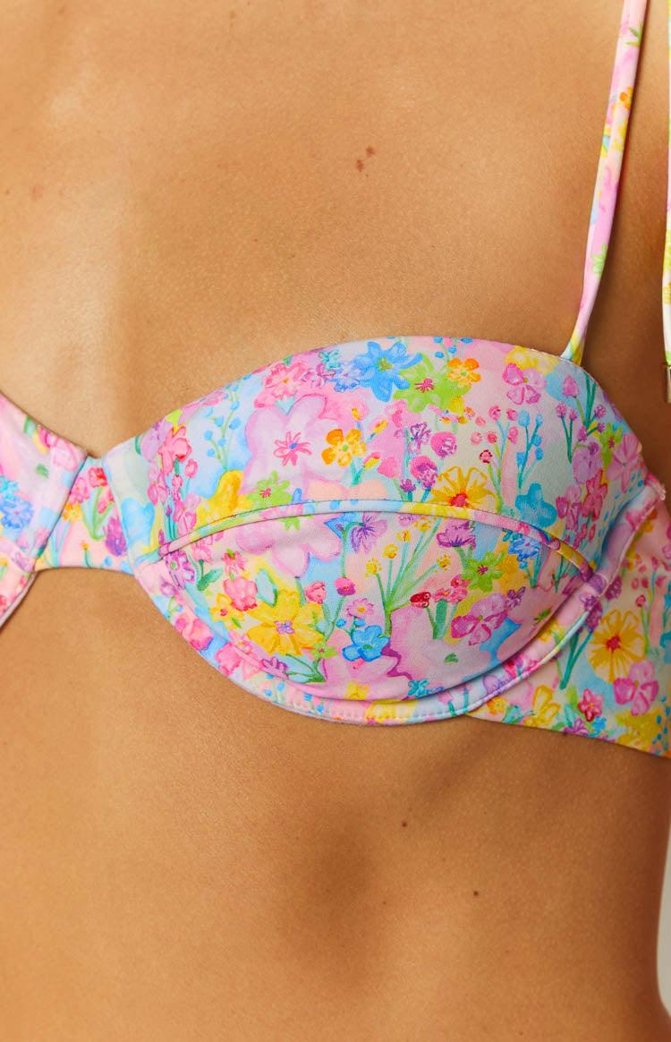 9.0 Swim Bianca Painted Floral Bikini Top Product Image
