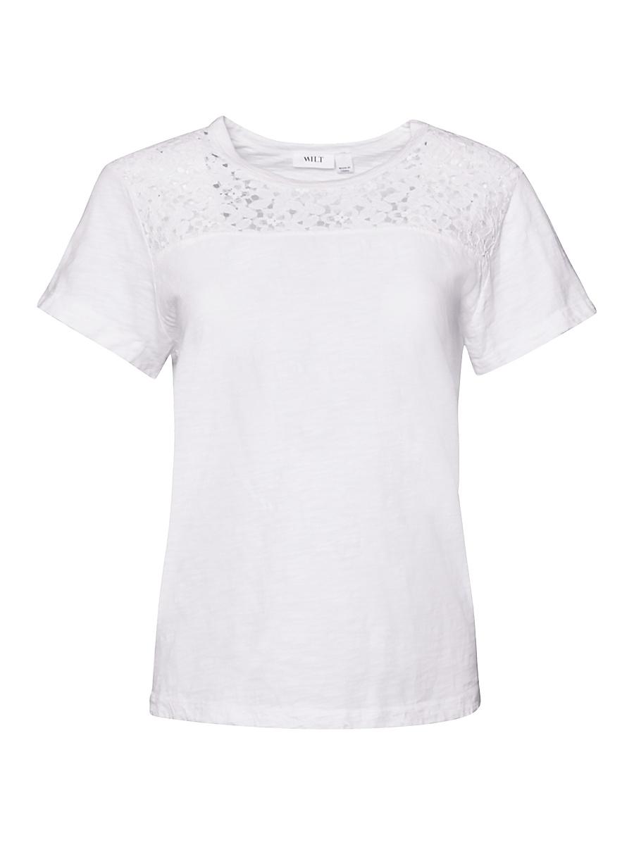 Womens Easy Crew Lace Yoke Tee Product Image