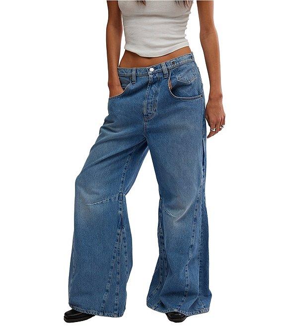 Free People We The Free Eden High Rise Slouchy Denim Flare Jeans Product Image
