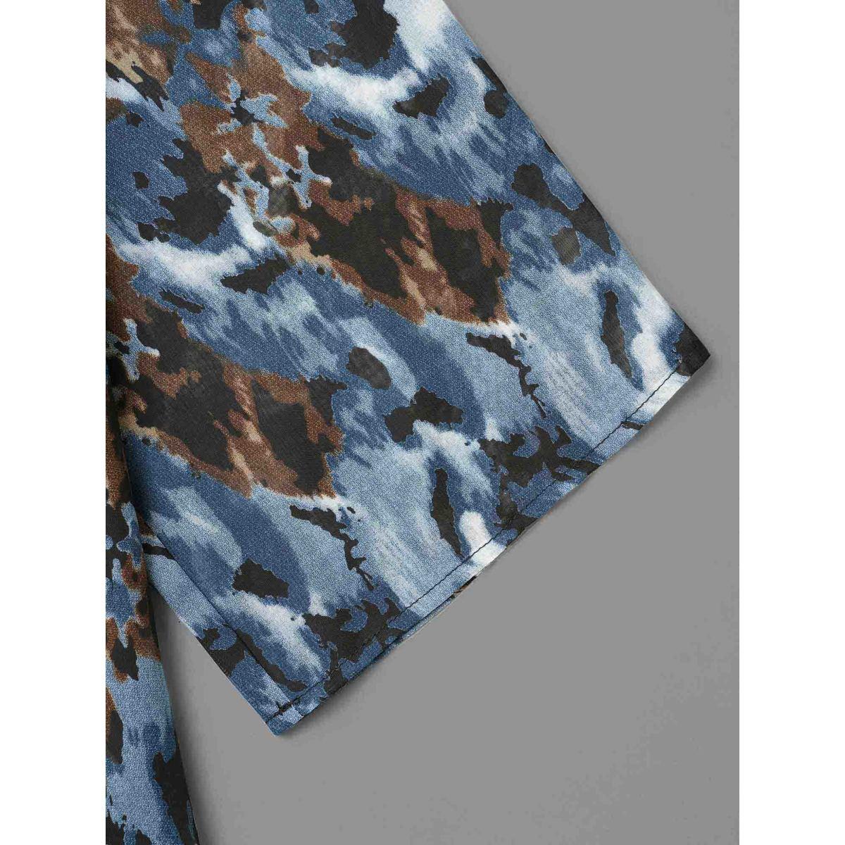 Plus Size Black V Neck Floral Bell Sleeve Blouse Women Elegant Elbow-length sleeve V-neck Everyday Blouses BloomChic 22-24/3X Product Image