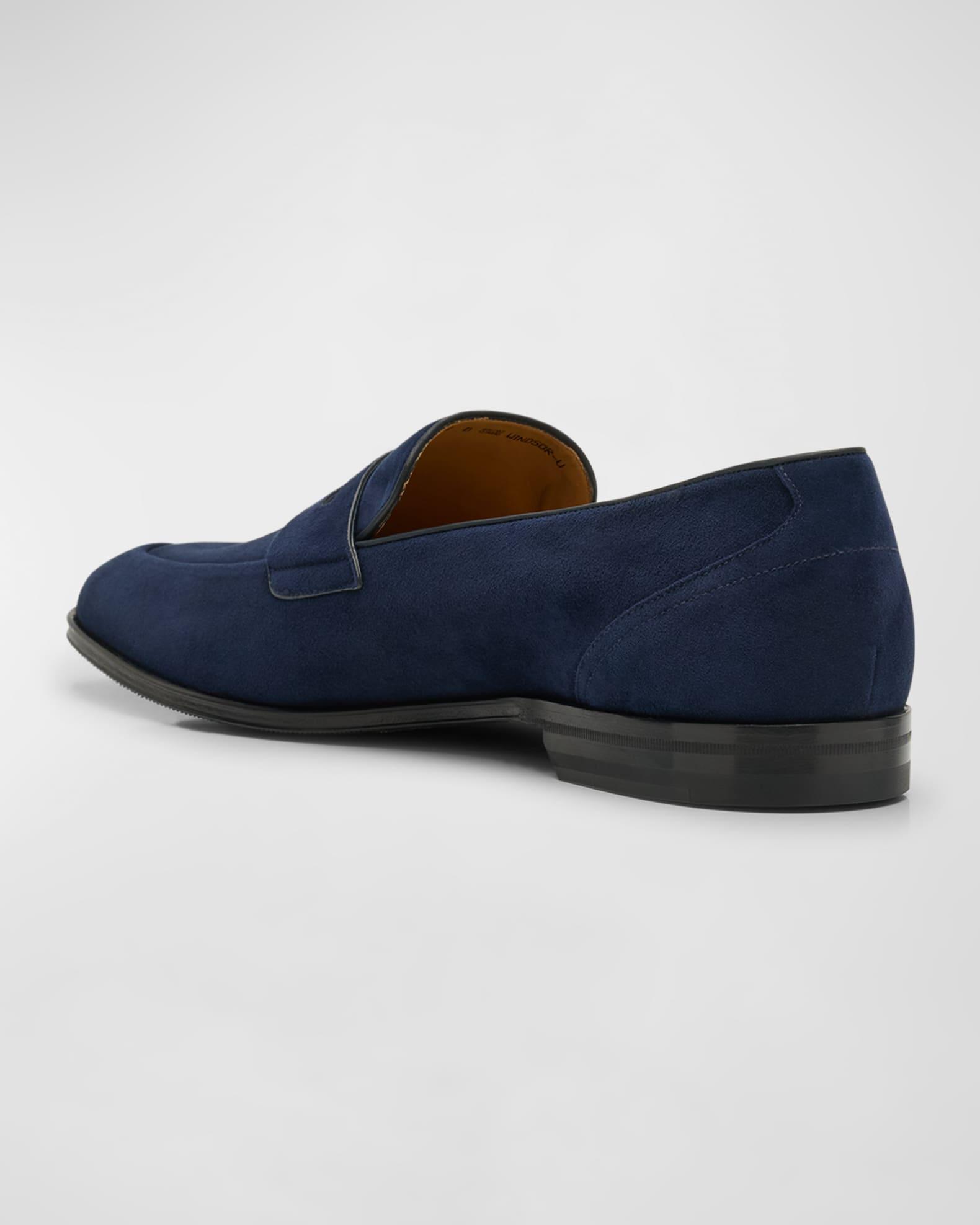 Men's Windsor Suede Penny Loafers Product Image