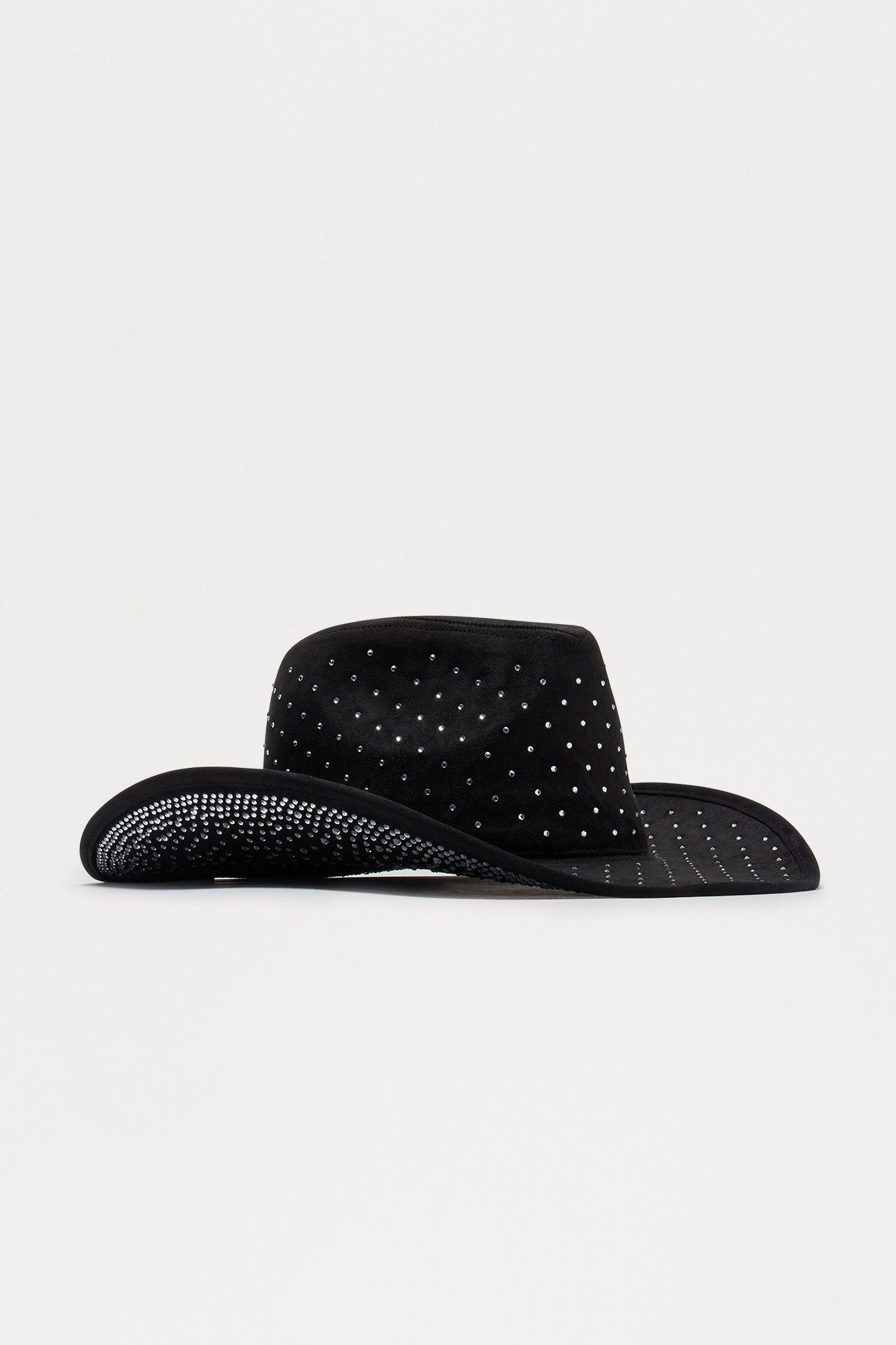 Don't Be Simple Rhinestone Cowboy Hat - Black Product Image