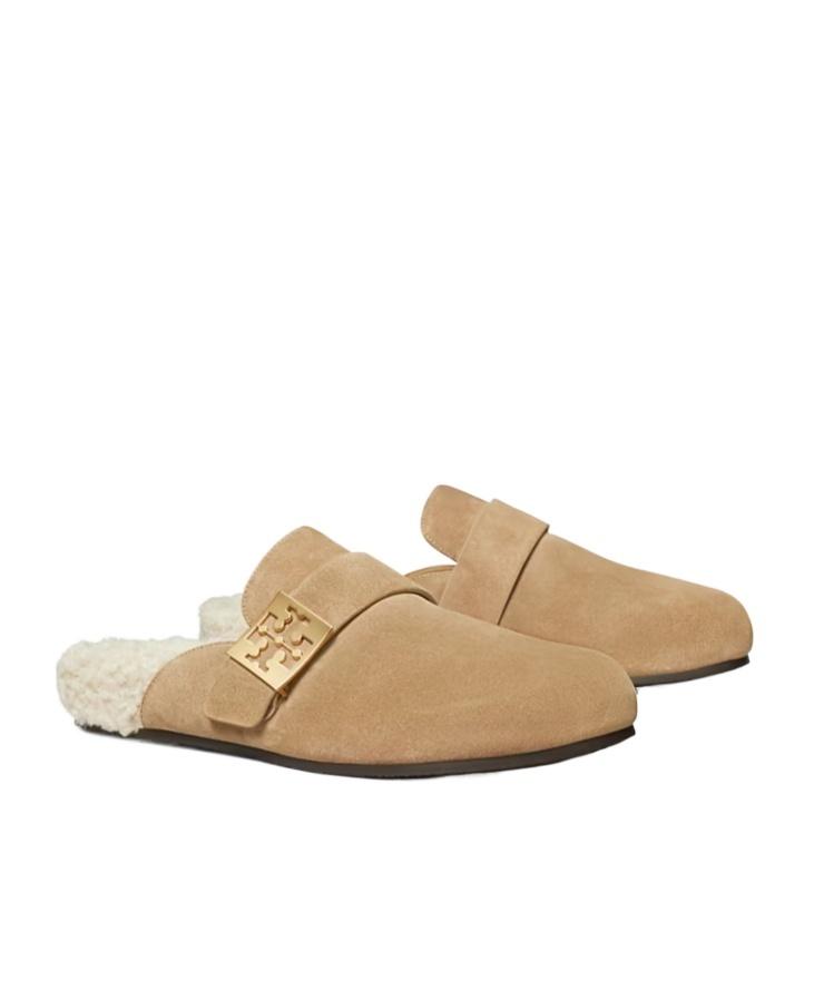 TORY BURCH Mules Mellow In Shearling Color Taupe In Brown Product Image
