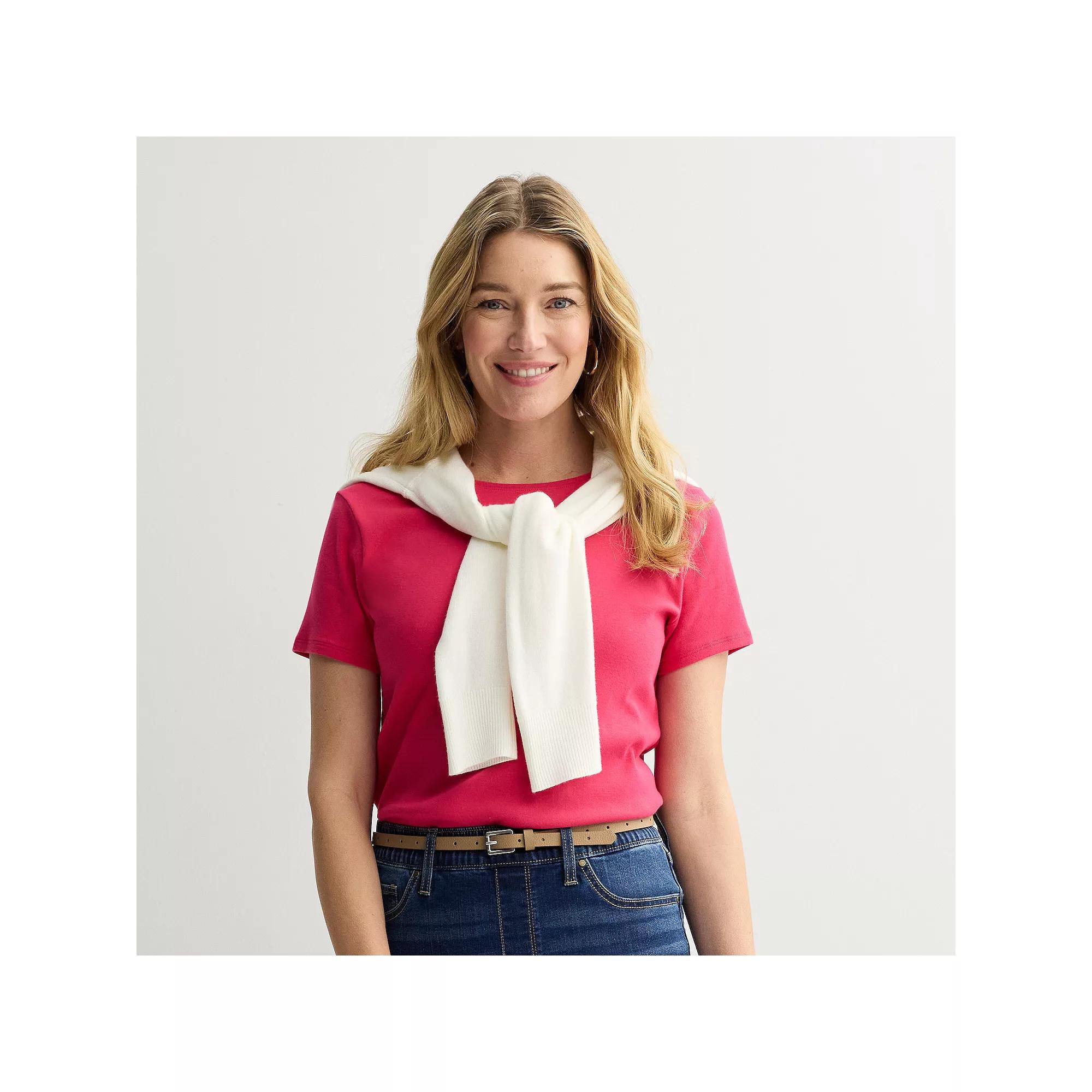 Women's Croft & Barrow® Essential Crewneck Tee,  Product Image