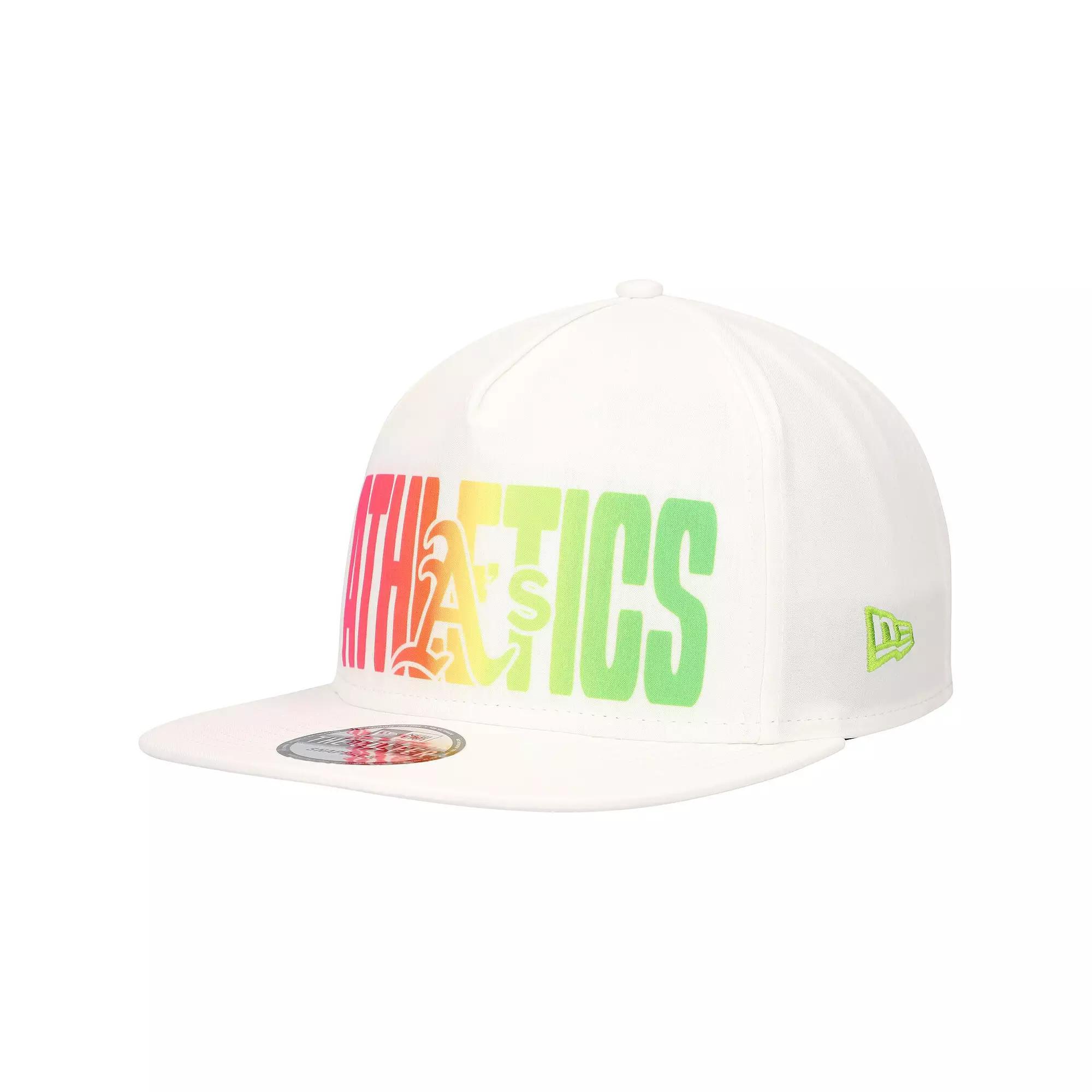 Men's New Era White Oakland Athletics Spring Spectrum Golfer Snapback Hat Product Image