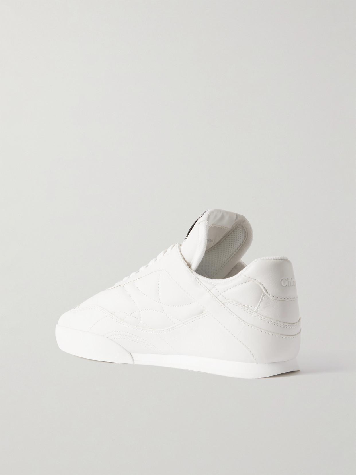 CHLOÉ Womens Chloe Kick Brand-patch Leather Low-top Trainers In White Product Image