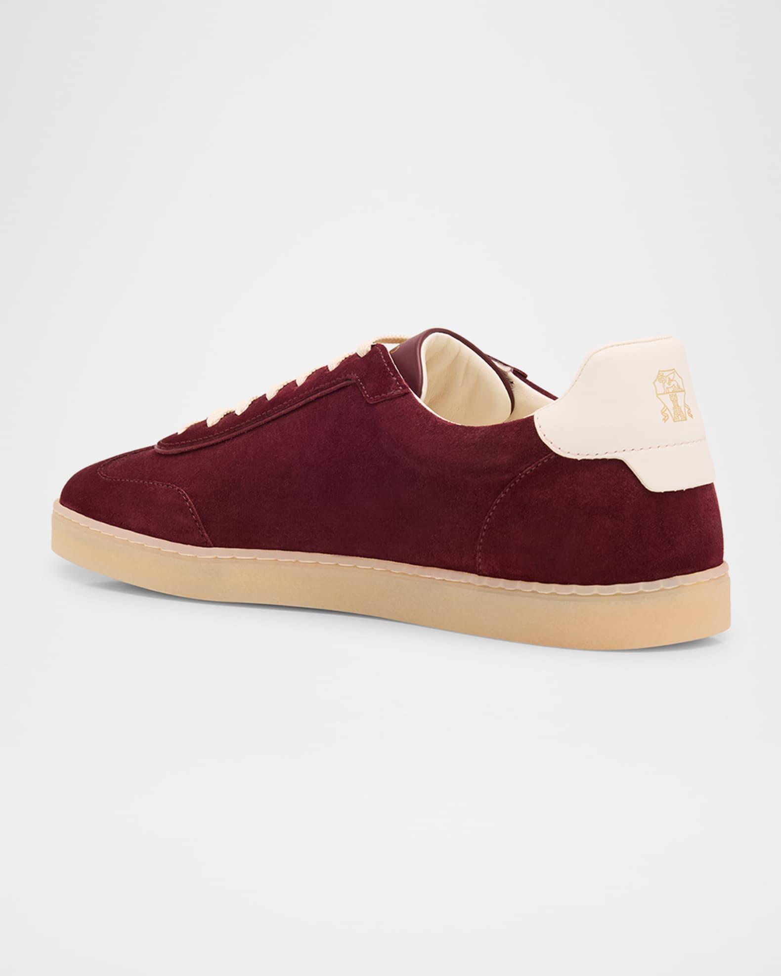 Men's Suede T-Toe Low-Top Sneakers Product Image