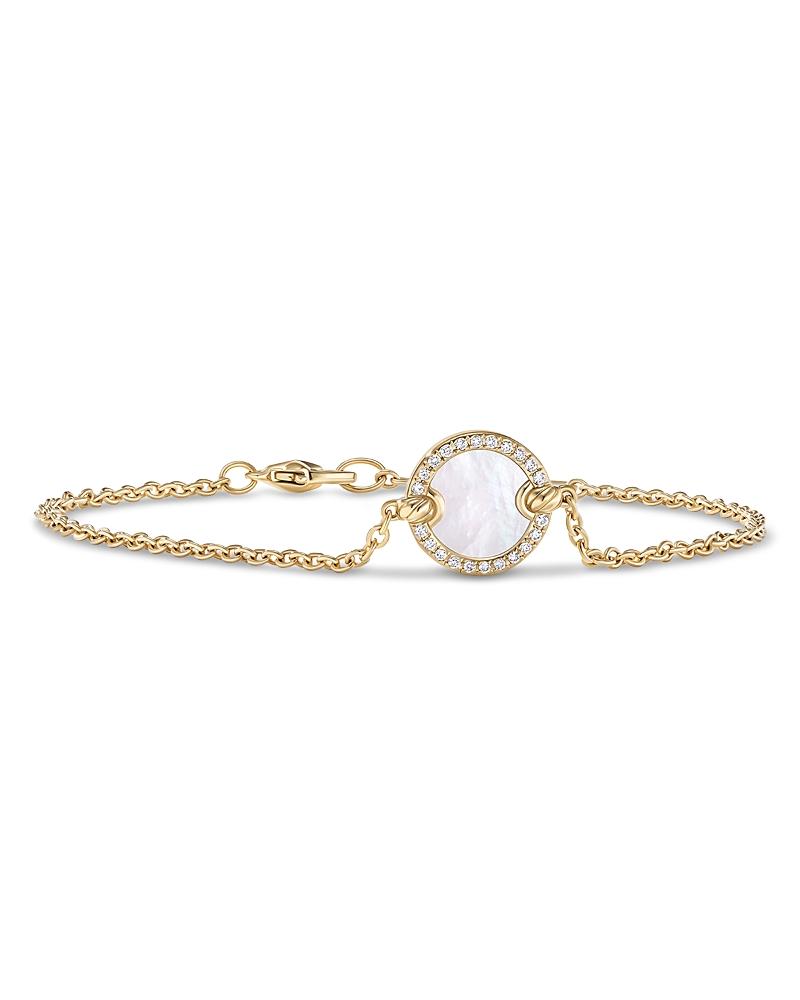 Womens Petite DY Elements Center Station Chain Bracelet in 18K Yellow Gold Product Image