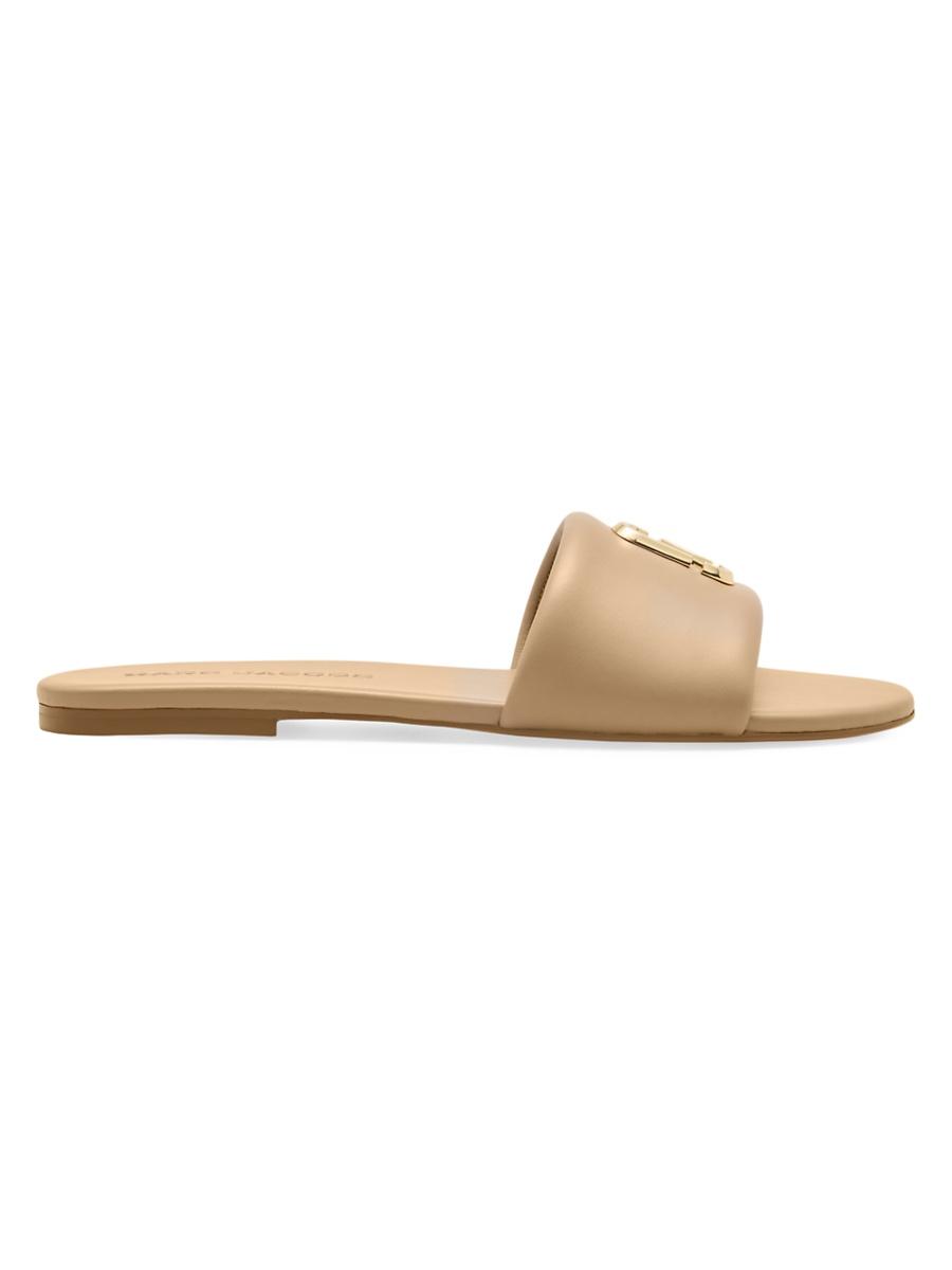 Womens The Snapshot Leather Slides Sandals Product Image