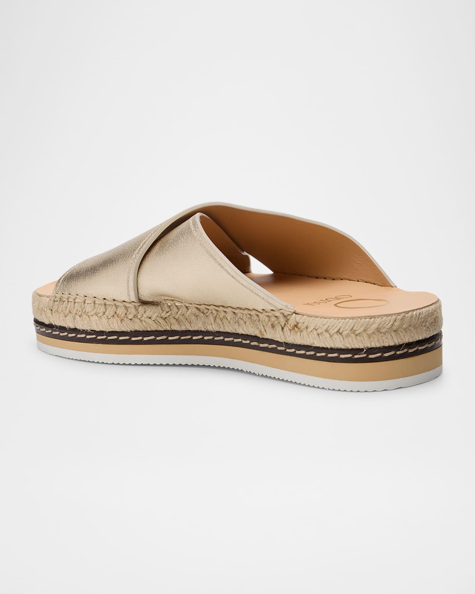 Lily Leather Criss-Cross Espadrille Sandals Product Image