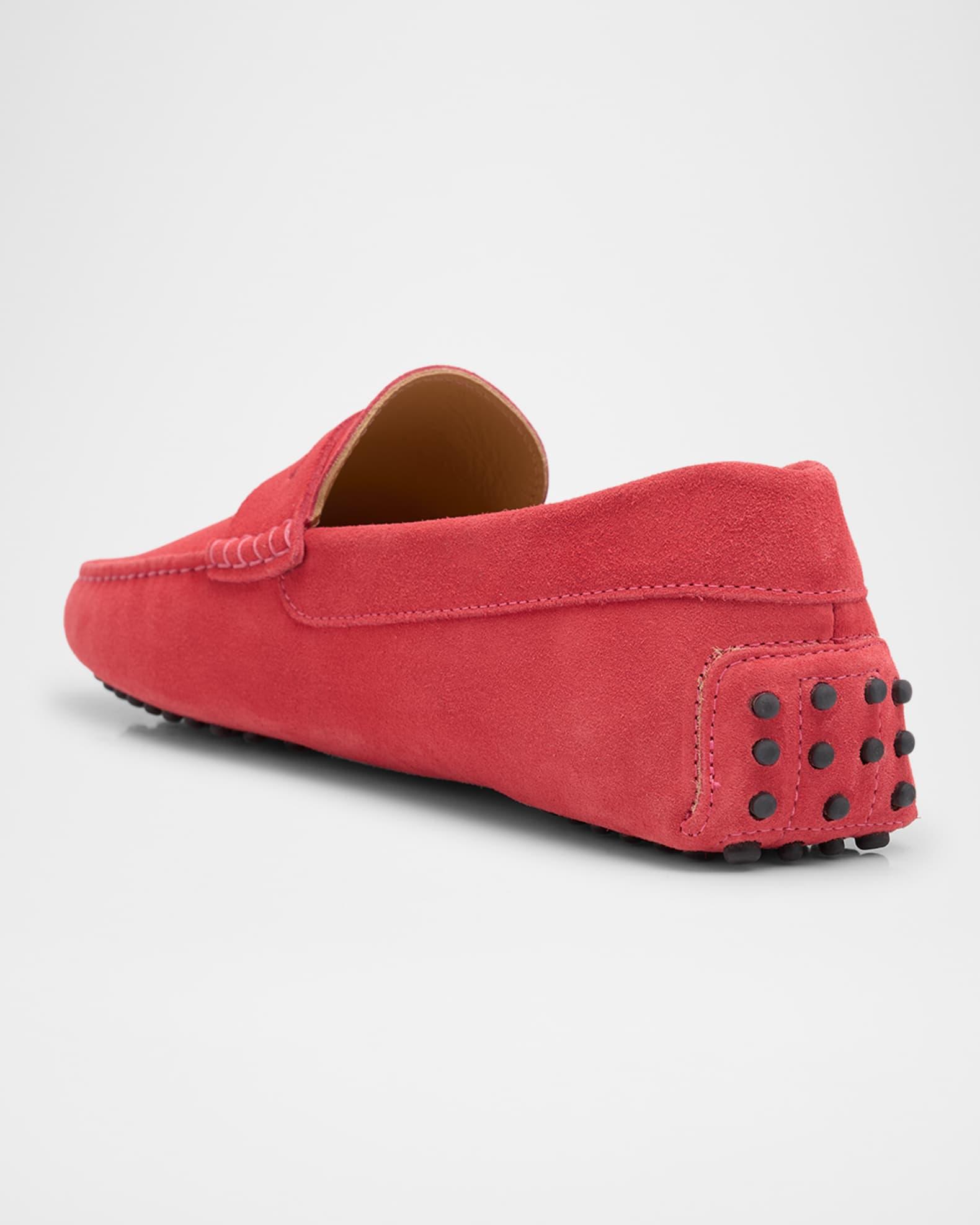Men's Dario Suede Driving-Sole Penny Loafers Product Image
