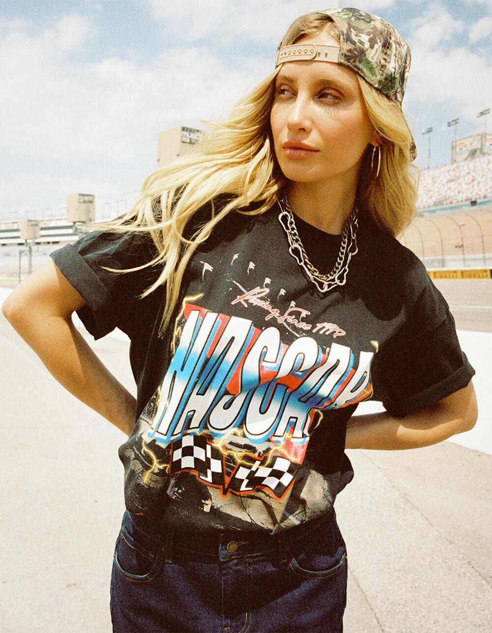 TILLYS x NASCAR Racing Flag Mens Boxy Tee - BLACK Product Image