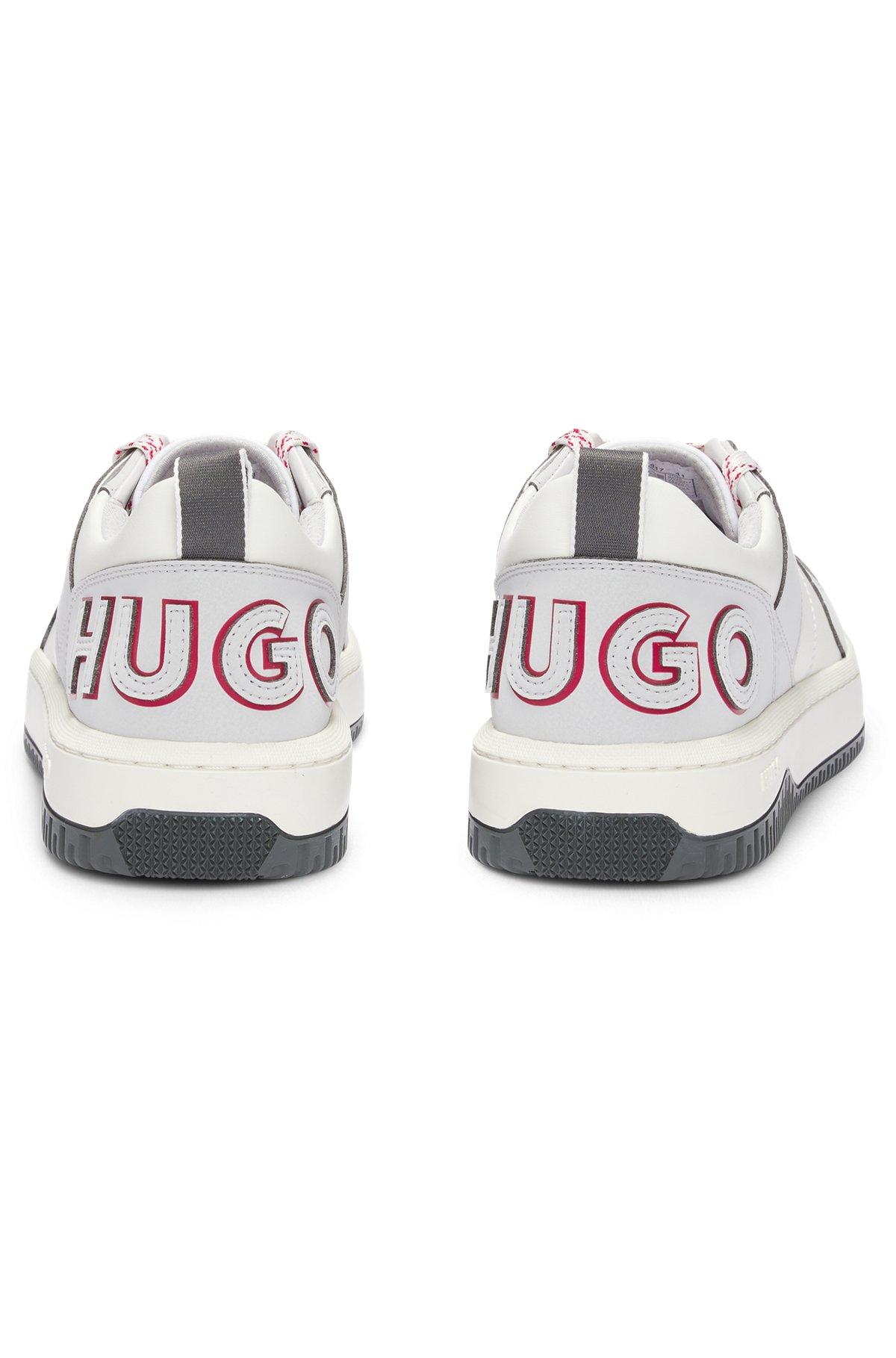 Mixed-material trainers with two sets of laces Product Image