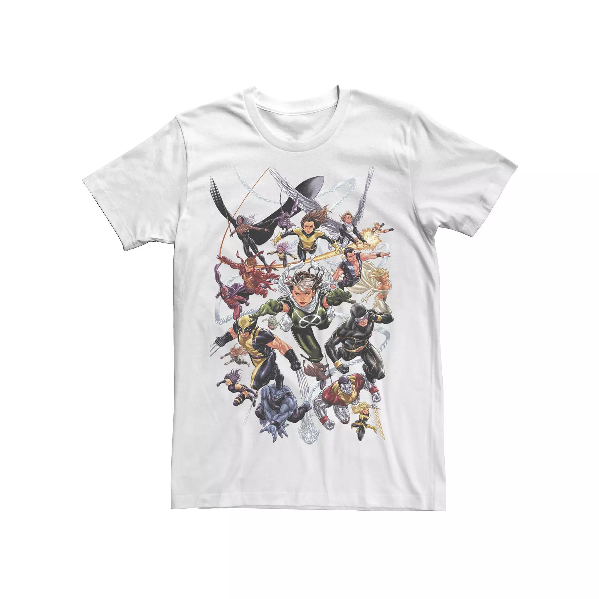 Men's Marvel Comics Retro X-Men Flying Group Shot Graphic Tee,  Product Image