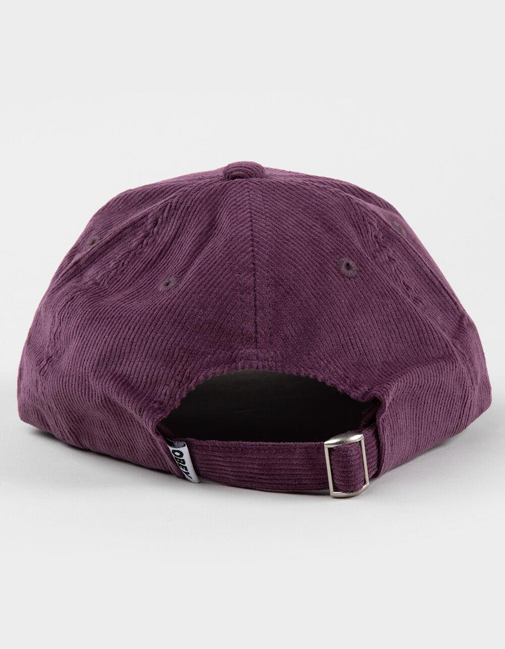 OBEY Lowercase 6 Panel Corduroy Strapback Hat - BROWN Product Image