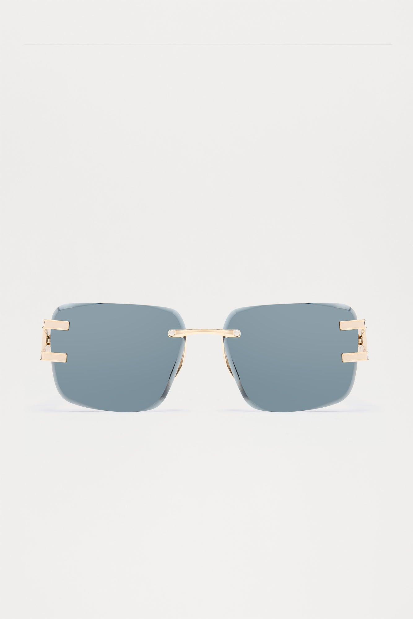 Haute Vision Square Sunglasses - Gold/Black Product Image