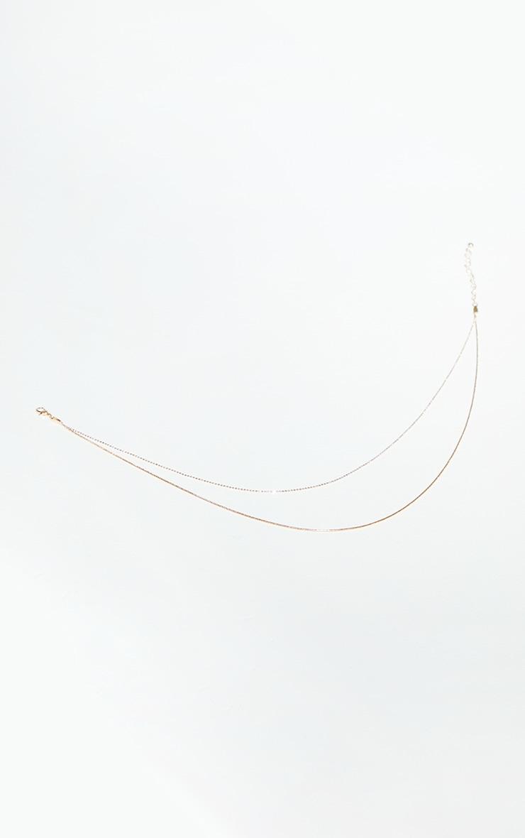 Gold Dainty Simple Chain Double Layering Necklace Product Image