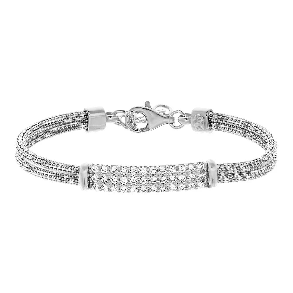 Sterling Silver Mesh Bracelet, Women's, Size: 7" Product Image