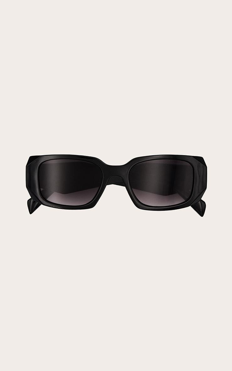 Black Diamond Detail Rectangular Frame Sunglasses Product Image