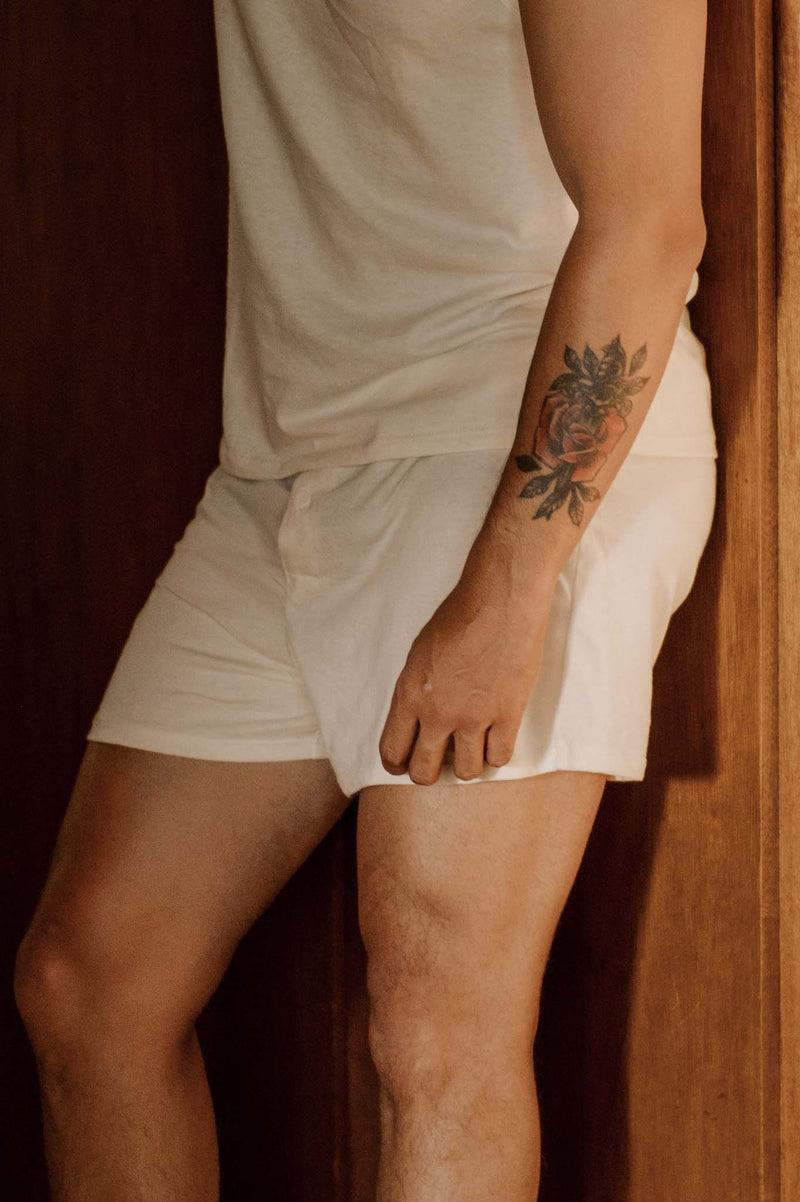 Women's Organic Cotton Boxers in Natural Product Image