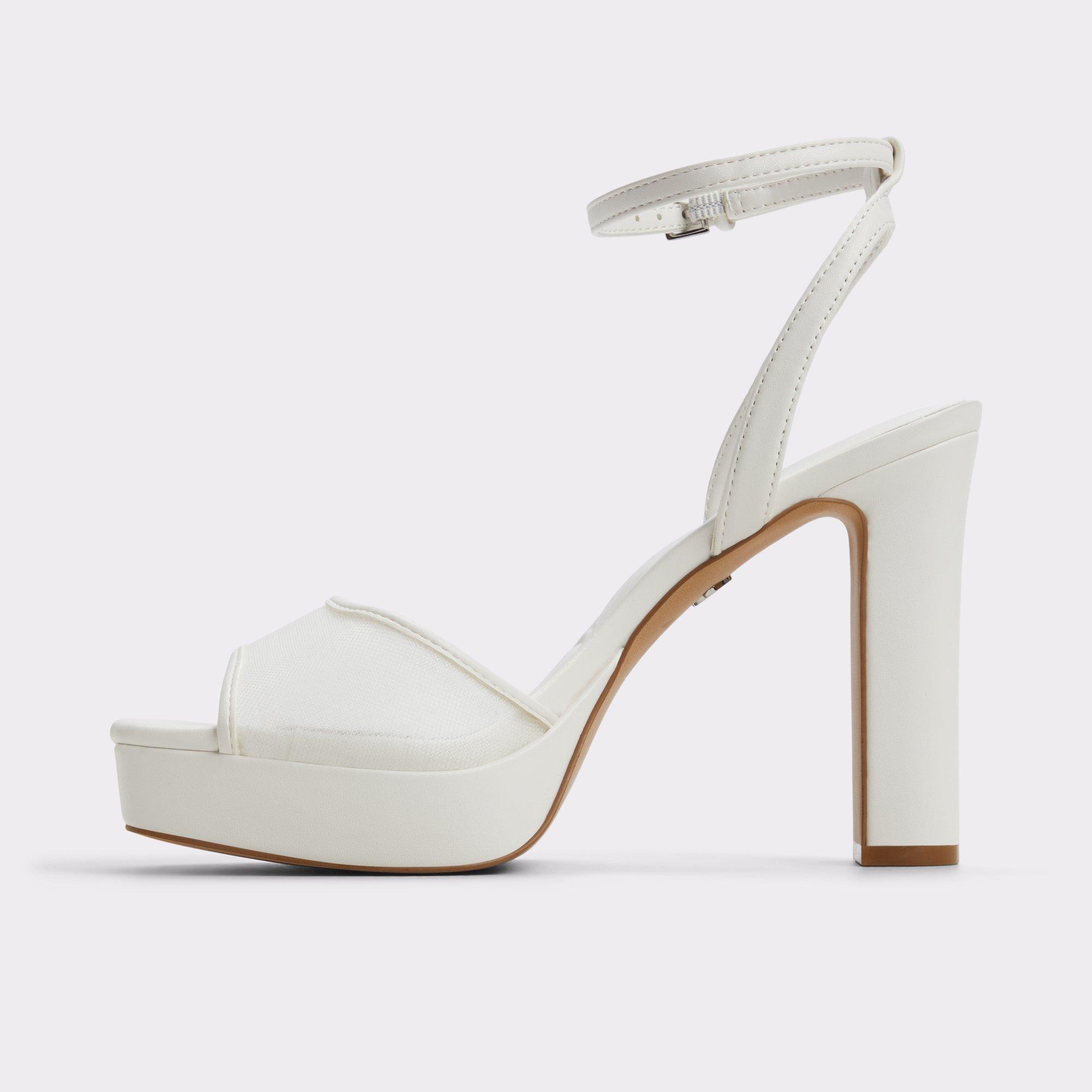 ALDO Chicglimmer - Women's Platform Sandal Sandals - White, Size 9 Product Image